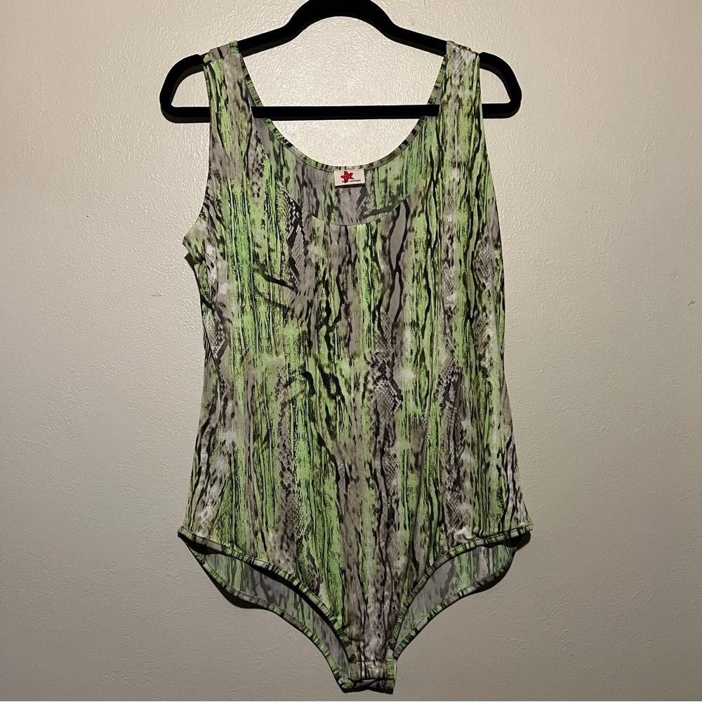 Green and Black Women’s One Piece